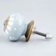 Light Grey Handpainted Floral Knob