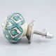 Sea Green Flower Ceramic Knob