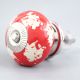 Red Etched Round Knob