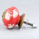 Red Etched Round Knob