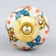 Sea Green Mustard Sunflower Ceramic Knob