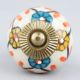 Sea Green Mustard Sunflower Ceramic Knob