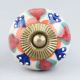 Orange Flower Ceramic Floral Cabinet Knob Online