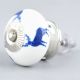 Blue Standing Rein Deer Pattern Ceramic Dresser Knob