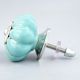 Turquoise Golden Line Medium Ceramic Melon Knob Online