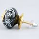 Black Ceramic Floral Drawer Knobs