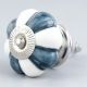 Grey And White Ceramic Melon Drawer Knob