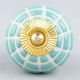 Sea Green Spider Net Etched  Ceramic Drawer Knobs