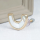 White and Gold Semicircle Mother of Pearl Drawer Knobs