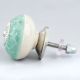 Olive Green Flower Dresser Knob