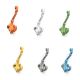 6 Pieces Multicolor Double Prong Iron Decorative Wall Hooks