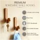 Natural Bird Shape Wooden Adheshive Wall Hook-Pack of 1
