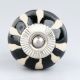 Black Floral Ceramic Cabinet Knob