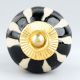 Black Floral Ceramic Cabinet Knob