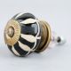 Black Floral Ceramic Cabinet Knob