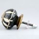 Black Floral Ceramic Cabinet Knob