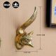 Handmade Antique Golden Fox Design Aluminium Wall Hook