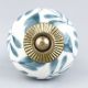 Grey Leaf Ceramic Knob (1)