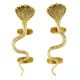 Antique Finish Cobra Design Brass Door Handle-1 Pair