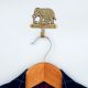 Handcrafted Brass Elephant Wall Hook | Decorative Key & Coat Hanger