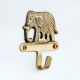 Handcrafted Brass Elephant Wall Hook | Decorative Key & Coat Hanger