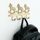 Vintage Brass Rocking Horse Wall Hook Rack | 4-Hook Decorative Key & Towel Holder