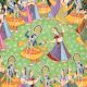 Moonlit Raas Mandala Pichwai Krishna Dance Painting