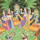 Moonlit Raas Mandala Pichwai Krishna Dance Painting