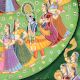 Moonlit Raas Mandala Pichwai Krishna Dance Painting