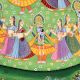 Moonlit Raas Mandala Pichwai Krishna Dance Painting