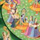 Moonlit Raas Mandala Pichwai Krishna Dance Painting