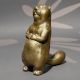 Handmade Brass Standing Beaver Decorative Figurine