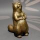 Handmade Brass Standing Beaver Decorative Figurine