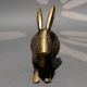 Handcrafted Brass Rabbit Sculpture Antique Finish