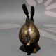 Handcrafted Brass Rabbit Sculpture Antique Finish