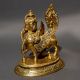 Handmade Brass Kamadhenu Statue Sacred Cow With Calf Hindu Religious Idol