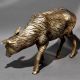 Textured Brass Grazing Cow Handcrafted Sculpture