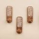 3 Pieces Brown And White Decorative Wooden Adhesive Wall Hooks