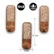 3 Pieces Brown And White Decorative Wooden Adhesive Wall Hooks