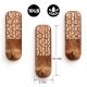 3 Pieces Handcrafted Wooden Adhesive Wall Hooks