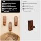 3 Pieces Handcrafted Wooden Adhesive Wall Hooks