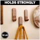 3 Pieces Handcrafted Wooden Adhesive Wall Hooks