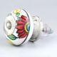 Red Flower Ceramic Knob