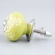 Lime Floral Ceramic Knob