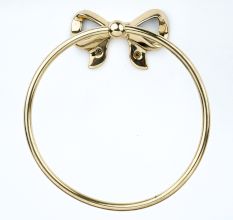 Premium Brass Bow Design Ring Hanger for Bathroom
