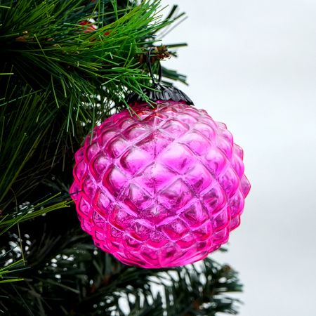 Pink Solid Custard Apple Christmas Hanging