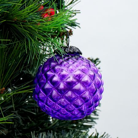 Purple Solid Custard Apple Christmas Hanging