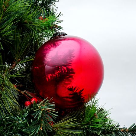 Red Decorative Round X-mas Hanging
