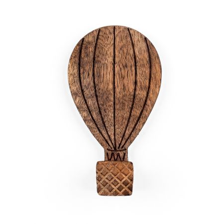 Wooden Adhesive Hot Air Balloon Shape Wall Hook