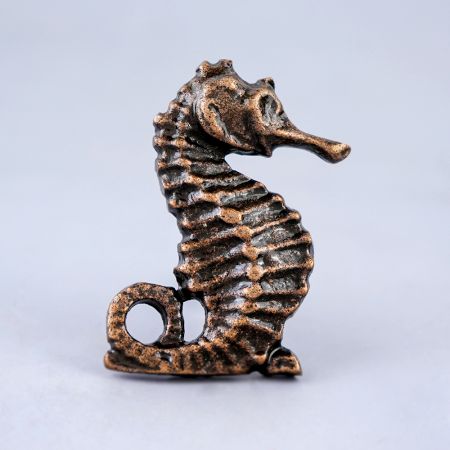 Vintage Seahorse Iron Cabinet Knob